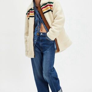 Free people Pendleton Cream and Brown Jacket